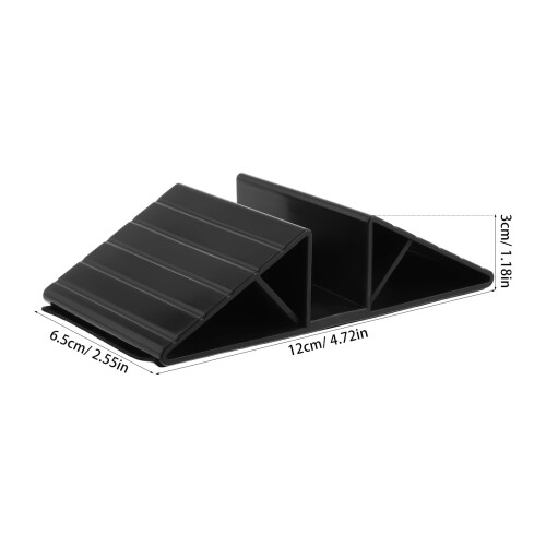 4Set Support Base for Pet Gate Black ABS for Stabilization in Child Stair Gates 1