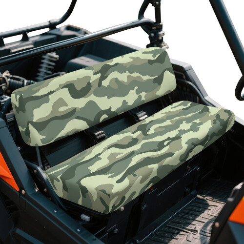 UTV Front Seat Covers Green Camo 2-Pack for Kawasaki Mule 1