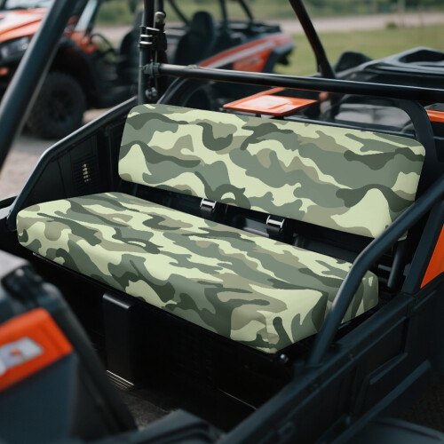 UTV Front Seat Covers Green Camo 2-Pack for Kawasaki Mule 2