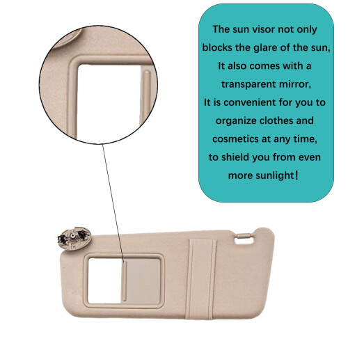 Toyota Camry 2007–2011 Sun Visor with Mirror (Beige, Left) 2