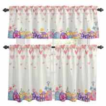 Easter Kitchen Curtains and Valances Set Spring Floral