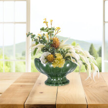 HOMEMAXS Decorative Ceramic Flower Pot, Minimalist Elegant Bowl for Centerpieces, High-Temperature Fired Vase – Compatible with Floral Arrangements