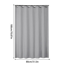 Rideau de douche ou doublure en tissu, rideaux de douche en polyester, lavables en machine, hydrofuges, 180 x 80 cm