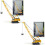 1:87 Ho Scale Tower Cable Crane, All-Alloy, Compatible with Train Models (2 PC) 1