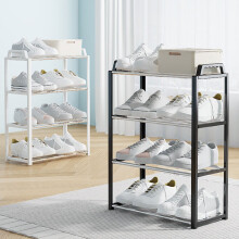 Étagère à chaussures à 4 niveaux pour entrée, salon, chambre, robuste, à poser au sol