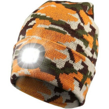 Căciulă Morttic cu LED și lumină – Șapcă cu lanternă frontală reîncărcabilă, Căciulă de iarnă tricotată caldă pentru alergare,