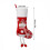 Julstrumpa med tomtedocka 45x20 cm vit fluffig 3