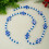 Peppermint Christmas Garland Blue White Candy Baubles 1 1