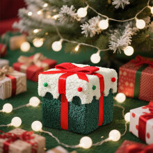 Boîte cadeau de Noël, coffret de présentation vide en velours pour bonbons, pommes, bijoux et cadeaux spéciaux.