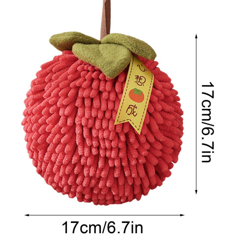 Πετσέτες χειρός Fuzzy Ball, χαριτωμένη απορροφητική σενίλ πετσέτα φρούτων με