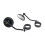 Motorcycle Rear View Mirror Sturdy Adjustable 38-41mm Fork Mount Side Mirror Black 3