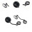 Motorcycle Rear View Mirror Sturdy Adjustable 38-41mm Fork Mount Side Mirror Black 6