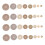 Resin Bag Buttons Beige 0.3x2.5x2.5 cm 4