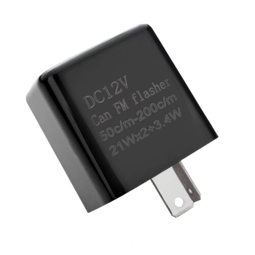 Ρελέ φλας LED Qwork2Pcs 2 ακίδων για μοτοσικλέτες, ρυθμιζόμενης συχνότητας, συμβατό με 1