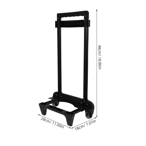 Soimiss Foldable Plastic Hand Truck Black 1 Pack 1