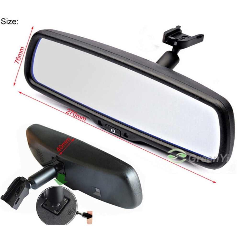 4.3" Tft Lcd Screen Auto Dimming Anti-Glare Car Rear View Mirror Monitor+Bracket 974856462131