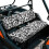 UTV Seat Covers Gray Leopard Print Polyester 2-Piece 2