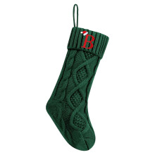 Christmas Stockings with Initials, 18" Embroidered Hanging Stockings for Family Holiday Decor & Gifts