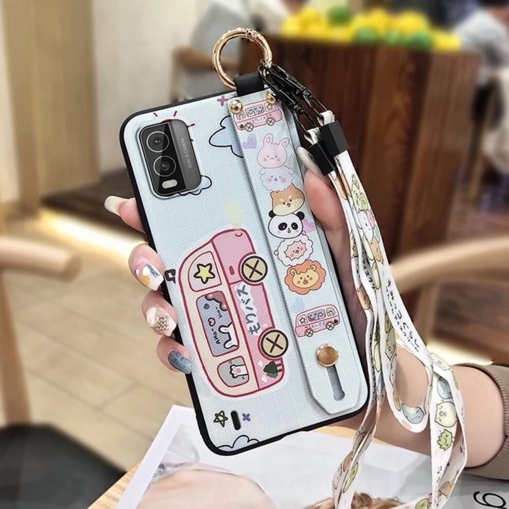 Nokia C210 Phone Case Â Shockproof Silicone With Lanyard, Kickstand & Dust-Resistant Cartoon Design 9399596739397
