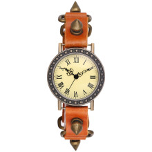 Women Quartz Bracelet Watch Fashion Weave Wrap Around Leather Wrist Watch Classic Bracelet Watch for Summer Beach