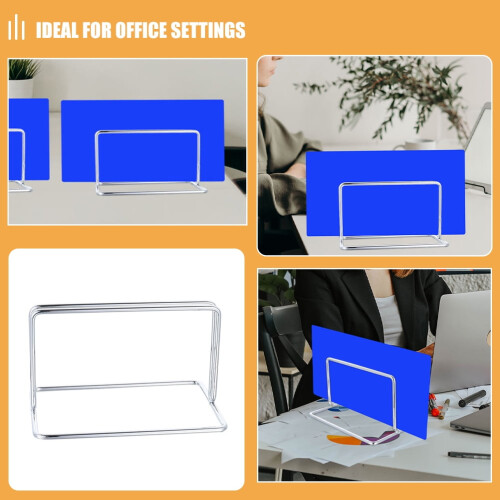 Desk Divider Support Clamp Silver 2 Pcs 2