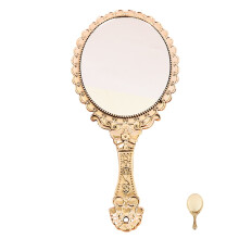 Retro Handheld Mirror for Women with Long Handle