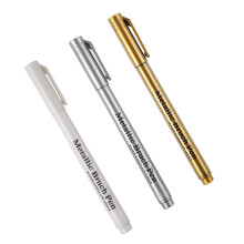 3Pcs Metallic Paint Pen Water Resistant Glittering Highlighter Marker For Card Making Drawing Scrapbooking Craft Project
