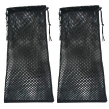 Drawstring Mesh Bag for Snorkeling 2 pcs 50x25x0.1 cm Black