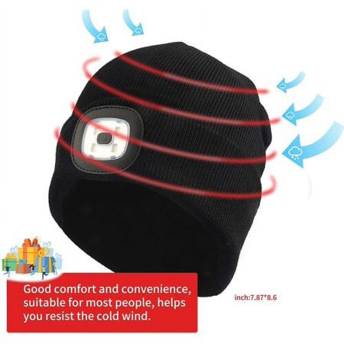 Καπέλο Mortic LED Beanie με φως – Επαναφορτιζόμενο καπέλο κεφαλής, ζεστό πλεκτό 1