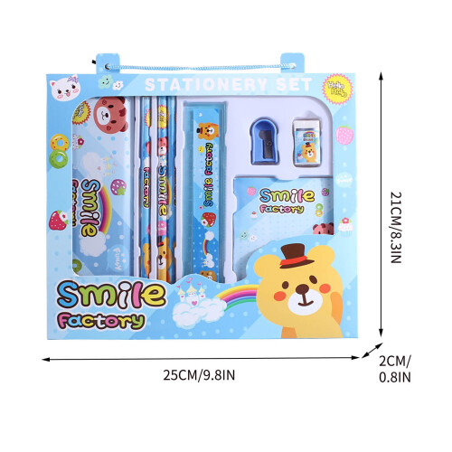 Student Stationery Set with Pencil Case, Pencils, Ruler,