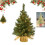 Pre-Lit Tabletop Christmas Tree, Warm White LEDs, PVC/PE Tips, Burlap Base, Battery-Operated Mini Tree 1