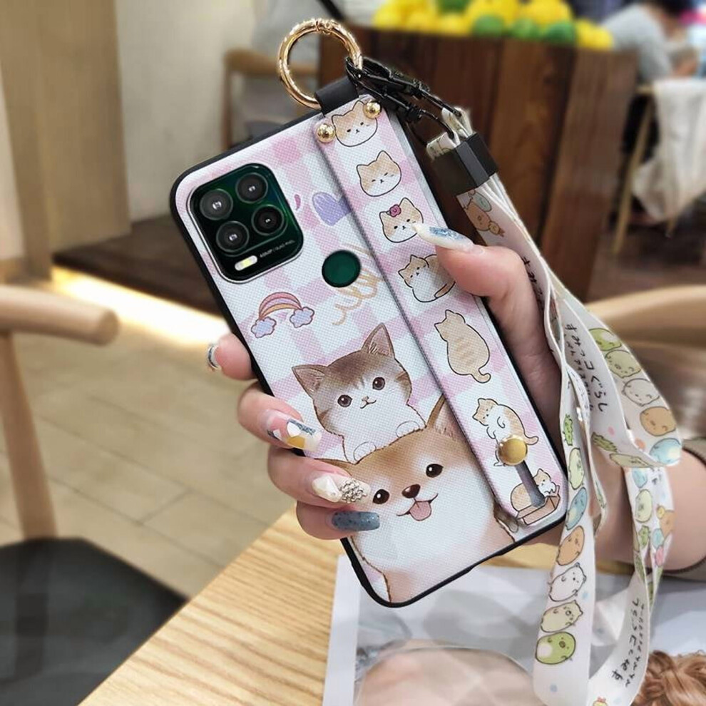 Moto G Stylus 5G Phone Case With Wrist Strap, Anti-Dust Cartoon Lanyard, Silicone Ring Holder, Shockproof & Waterproof Kickstand 9399596252575