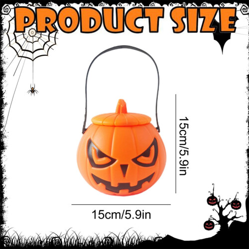 Pumpaformad Halloween-godishink, plast, 1 st. 2