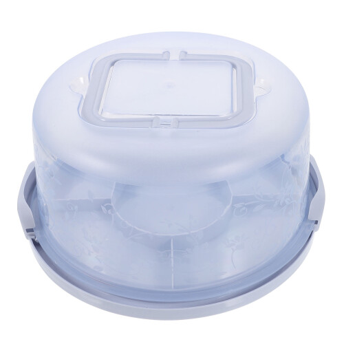 Round Cake Carrier Blue PP 1Set 9.8In