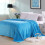 3Pcs Extra Warm Blue Flannel Fleece Blankets for Winter Use 10