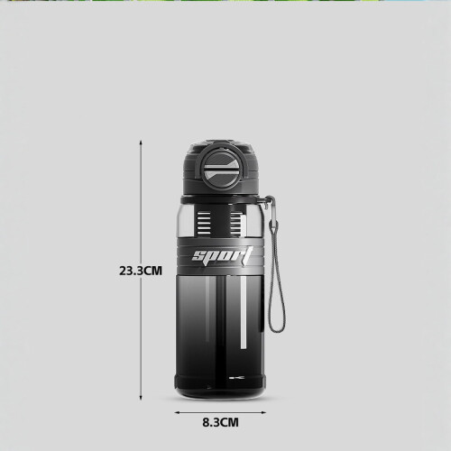Αθλητικό μπουκάλι νερού 800ml με υψηλή περιεκτικότητα σε άχυρο, ανθεκτική στη 2