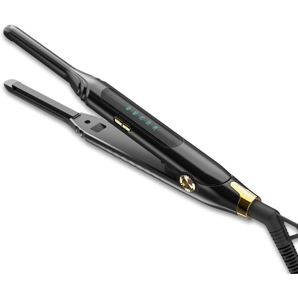 Mini 2-in-1 Hair Straightener and Curler with Ceramic Plates