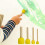 Round Sponge Brush Set Assorted Sizes 10 Pcs 2