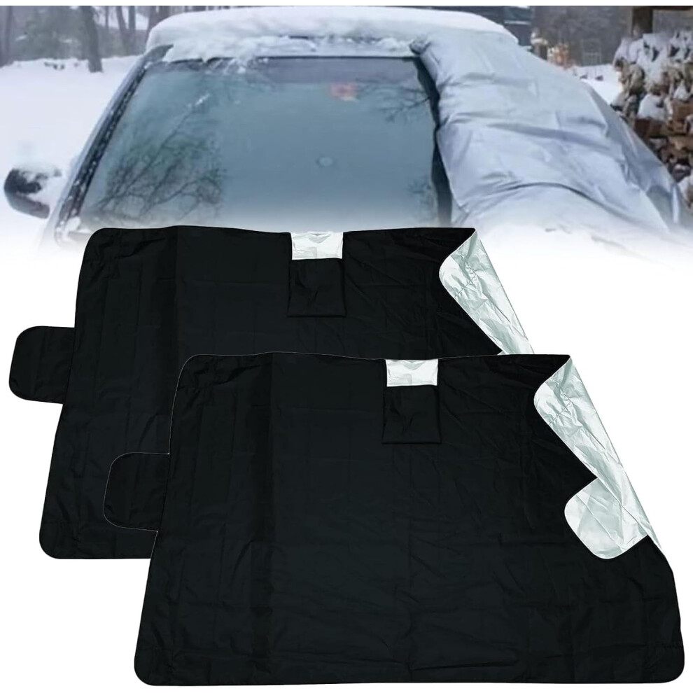 Weatherforce 360 All-Weather Sunshade Ice Cover 2Pk Â Windshield Protector For Ice, Snow & Sun (Compatible With Most Cars) Black/Gray 9087558614935