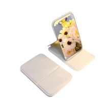 Foldable Double Sided Travel Mirror Waterproof Compact for Makeup and Skincare