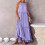 Dames Boho Maxi Jurk Paars L 4