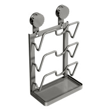 U-Shaped Kitchen Lid Storage Rack with Tray, Steel Spoon Stand – Compatible with Japanese Gadgets, Home & Baby Kitchen Organization