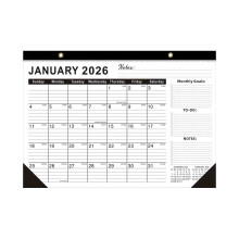 2026 Wall Calendar, 18-Month (Jan 2026–Jun 2027), 15"x12", Twin-Wire, Blank, Julian Dates, Hanging Loop, Holiday Reminders, Thick Paper