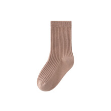 Toddler Socks Unisex Baby Crew Socks for Infant Boys Girls Stretchy Cotton Socks for Kids Gift Brown M