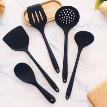 5-Piece Silicone Kitchen Utensil Set-Heat- Spatula,Spoon & Ladle Red Green 32.5x10x5cm Non-Scratch Cooking Tools for All Cookware