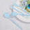 Σετ 150 τεμαχίων πλαστικά μαχαιροπίρουνα Baby Blue – 50 πιρούνια, 50 μαχαίρια, 50 7