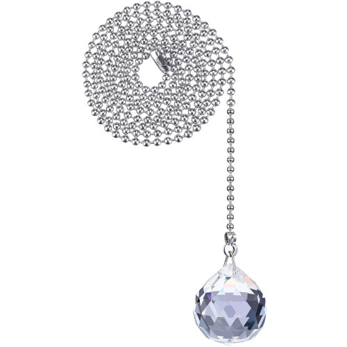 2 Sets Light Pull Chain Extension Fan Pulls Decorative with Connector for Chain Ceiling Fan,1 Meter Length Each 2