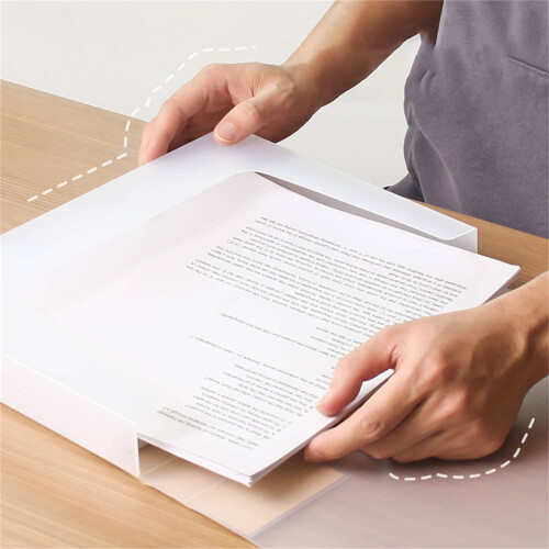 File Folder Organiser Storage File Box Archives Case Document Storage Box Elastic String Lock for School Office 2