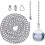 2 Sets Light Pull Chain Extension Fan Pulls Decorative with Connector for Chain Ceiling Fan,1 Meter Length Each 5