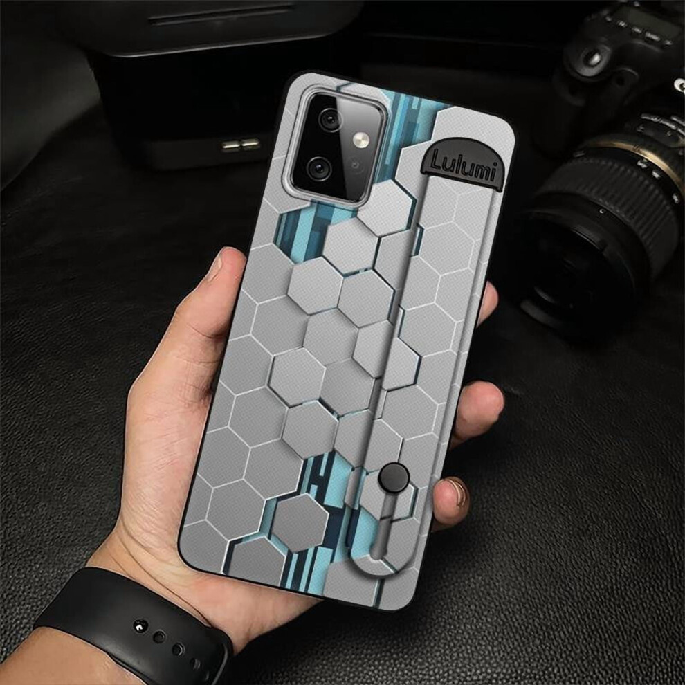 Moto G Power 5G 2023 Phone Case – Silicone Geometry Back Cover With Wristband, Anti-Dust, Waterproof, Anti-Knock, Dirt-Resistant 9399596740669